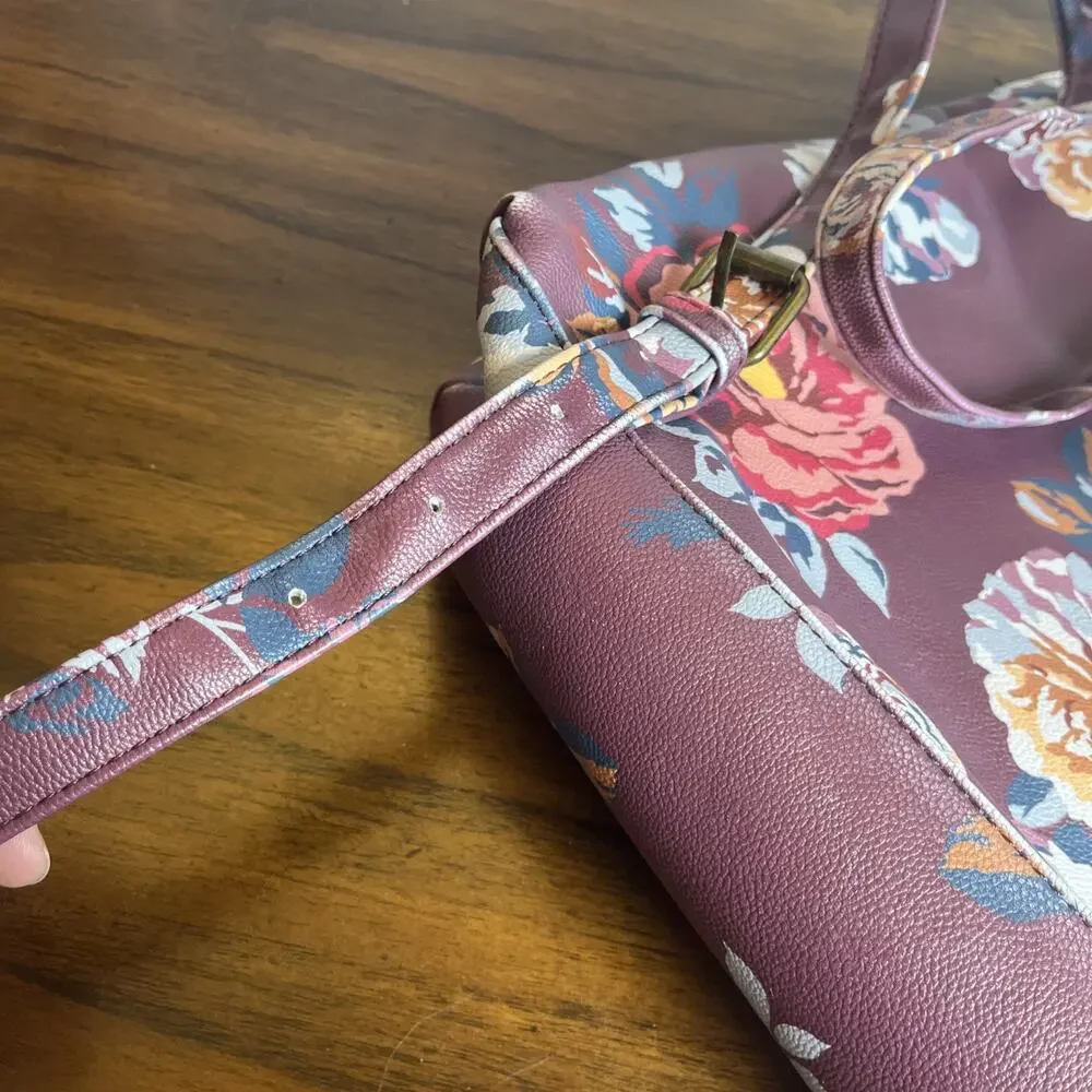 Matilda Jane Plum Perfect Floral Backpack Purse Bag 13